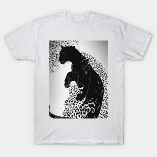 Leopard Shadow Silhouette Anime Style Collection No. 185 T-Shirt